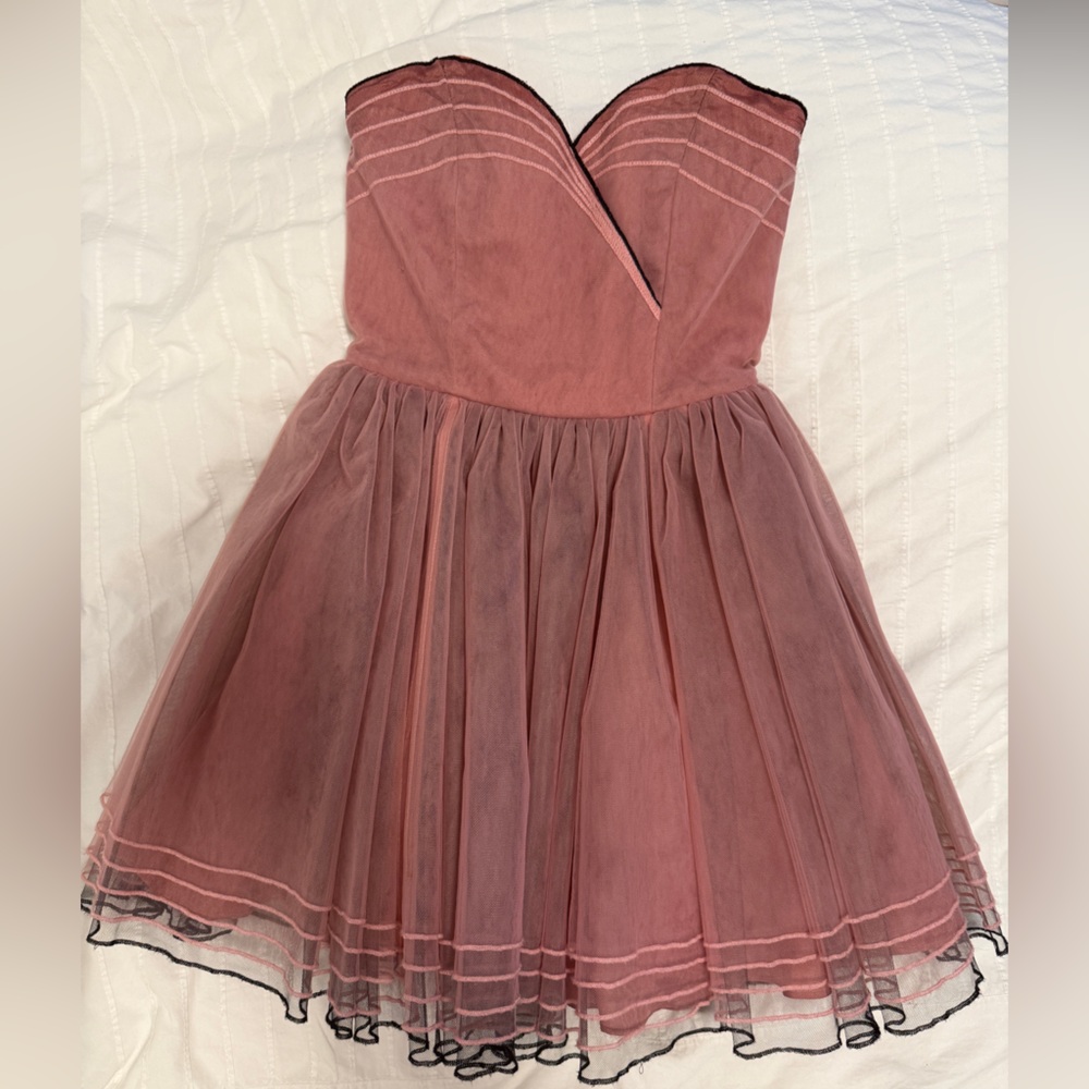 Betsey Johnson Blush Strapless Mini Dress